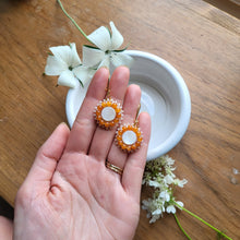 Load image into Gallery viewer, White Shell Earrings - orange
