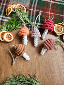 Macrame Mushroom Ornament