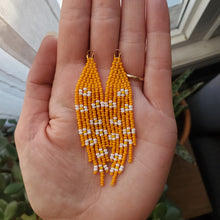 Load image into Gallery viewer, Floral Earrings - Bright Orange
