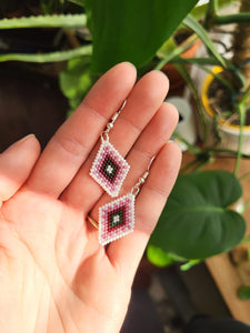 Beaded Diamond Earrings