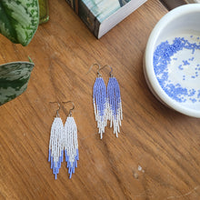 Load image into Gallery viewer, Cool Tones Beaded Earrings
