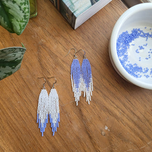 Cool Tones Beaded Earrings