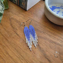 Load image into Gallery viewer, Cool Tones Beaded Earrings
