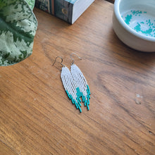 Load image into Gallery viewer, Cool Tones Beaded Earrings
