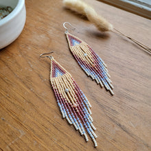 Load image into Gallery viewer, Winter Sunset - Large Fringe Earrings
