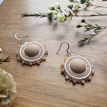 Load image into Gallery viewer, Neutrals Flat Stich Beaded Earrings
