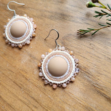 Load image into Gallery viewer, Neutrals Flat Stich Beaded Earrings
