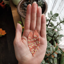 Load image into Gallery viewer, Floral Earrings - Salmon Pink
