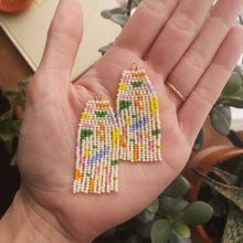 Load image into Gallery viewer, Colourful Beaded Confetti Earrings
