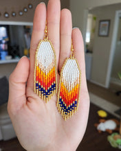 Load image into Gallery viewer, Fire &amp; Ice Beaded Earrings
