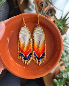 Fire Ice Beaded Earrings Amelia Creative Co